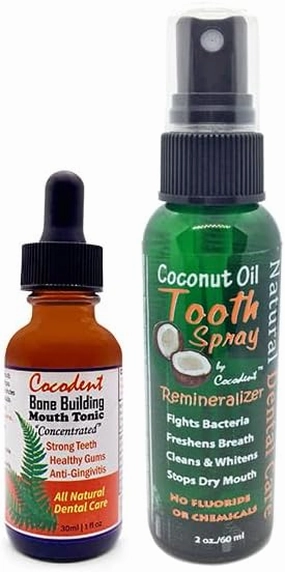 Combo Kit - Cacao Tooth Spray and Gum Rinse to Protect Enamel, Fight Decay, Gingivitis, Cavities, Sensitive Teeth - Natural Effective and Fluoride Free