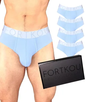 Comfortable, Ultra-Soft, Tag-Free, Breathable, Men's Briefs. Moisture Wicking Men's Underwear (4-Pack)