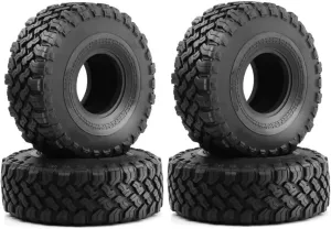 Compatible with Axial for SCX10 for Capra for Trxs for TRX4 for D90 for Redcat 1/10 RC Crawler Car 115mm 1.9" Soft Rubber Tire Wheel Tyre RC Wheel Tires