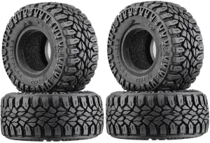Compatible with Axial for SCX24 AX24 for Traxxas TRX4M 4Pcs 50.8Mm 1.0 Inch Super Soft Rubber Wheel Tyre Part for 1/18 1/24 RC Crawler Car RC Wheel Tires