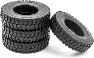 Compatible with Tamiya for Tractor Truck 4pcs Trailer Car Rubber Tires 1/14 RC Trailer Tyre Kit RC Wheel Tires