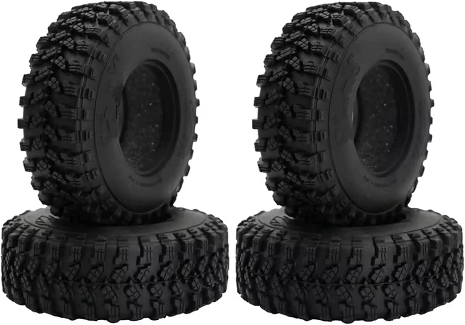 Compatible with TRX4 D90 for Axial SCX10 II III for Redcat 1/10 RC Crawler Car 4PCS 106mm 1.9 Rubber Tire Wheel Tyres RC Wheel Tires