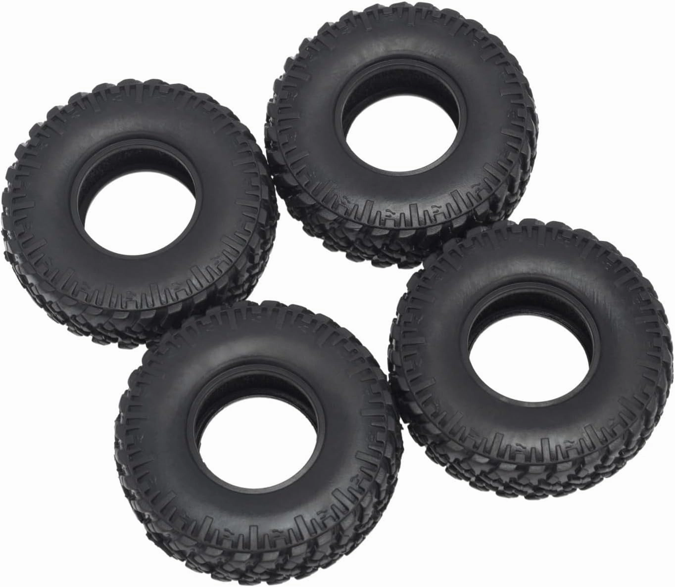 Compatible with Axial for SCX24 90081 AXI00002 Upgrade Parts 4PCS 48mm 1.0 Soft Rubber Wheel Tires Tyre for 1/24 RC Crawler Car RC Tire RC Wheel Tires(53 * 17)