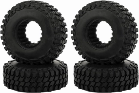 Compatible with Axial for SCX24 for Bronco for Gladiator for FMS FCX24 1/18 1/24 RC Crawler Car 4pcs 1.0 Soft Rubber Wheel Tire 52mm RC Wheel Tires