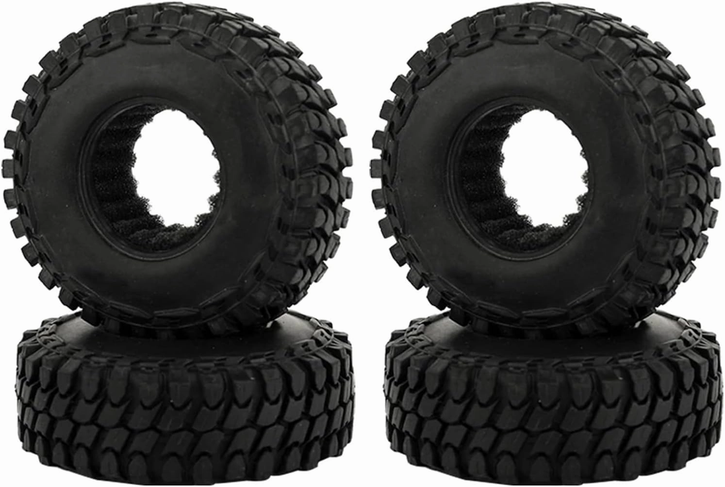 Compatible with Axial for SCX24 for Bronco for Gladiator for FMS FCX24 1/18 1/24 RC Crawler Car 4pcs 1.0 Soft Rubber Wheel Tire 52mm RC Wheel Tires