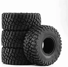Compatible with Axial for SCX24 for TRX4M 1/18 1/24 RC Micro Crawler Car Soft Rubber Wheel Tires 25 * 57 * 22mm for Rock for Terrain RC Wheel Tires