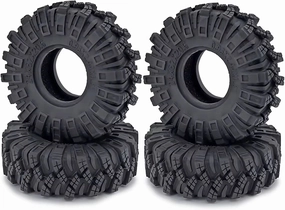 Compatible with Axial SCX24 for Gladiator for Bronco 4PCS 62mm 1.0 Inch Wheel Tires Soft Mud for Terrain Rubber Tyres 1/24 RC Crawler Car RC Wheel Tires