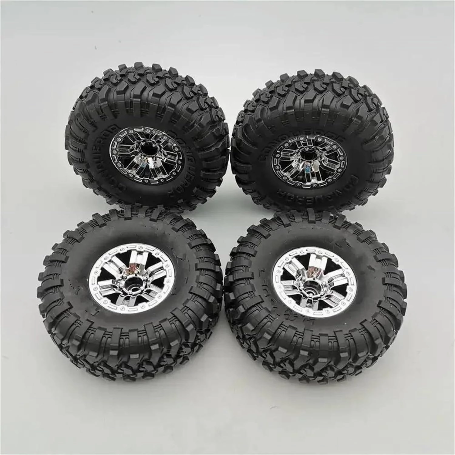 Compatible with HB for Toys for ZP1001 1/10 RC Vehicles Spare Parts 4Pcs RC Car Tires Wheels Rims RC Accessory Rubber Tire RC Car Tire RC Wheel Tires(White)