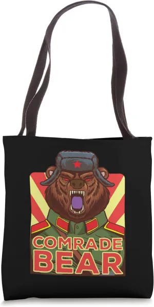Comrade Bear with Ushanka Soviet Union Russia USSR CCCP Tote Bag