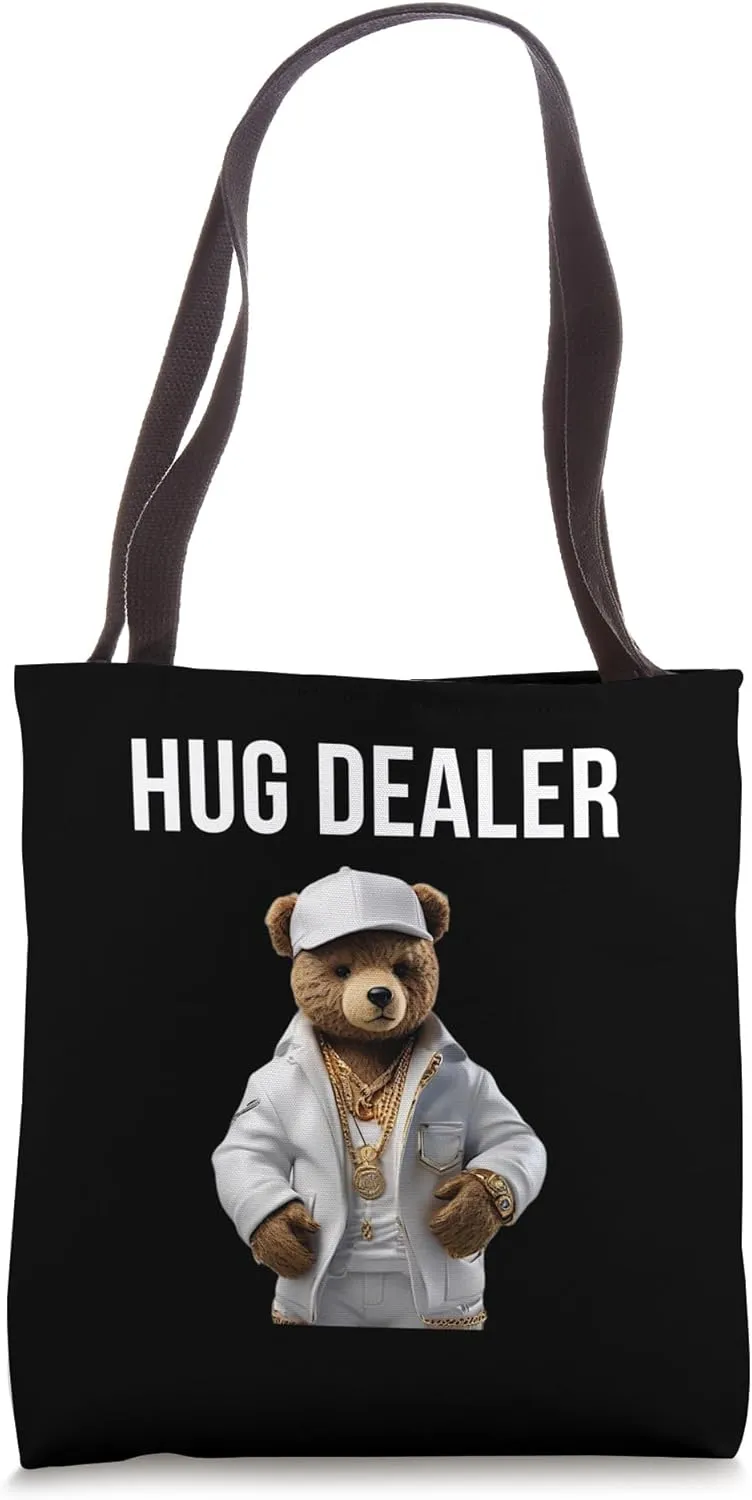 Cool Gangster Teddy Bear as Hug Dealer for Smile & Fun Tote Bag