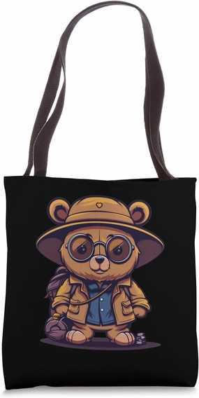 Cool Archaeologist and excavation Teddy Bear Costume Tote Bag