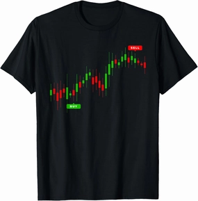Cool Stock Trading Art For Men Women Day Trader Stock Market T-Shirt