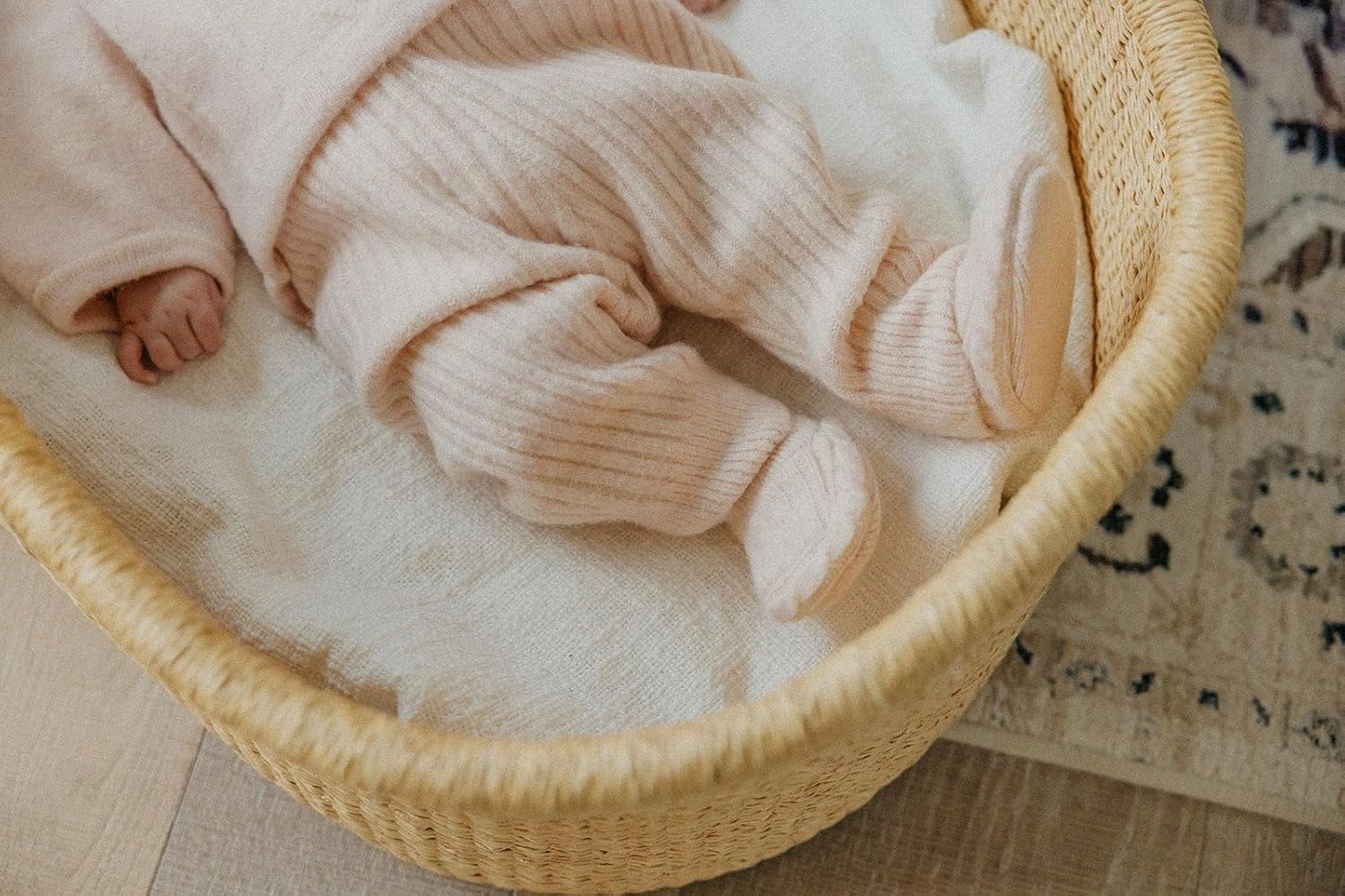 Copper Pearl Sweater Booties: Super-Soft, Stretchy Knit Baby Booties (0-3M) | Cozy Keepsake & Timeless Treasure