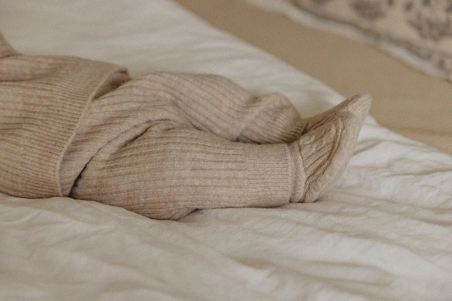 Copper Pearl Sweater Booties: Super-Soft, Stretchy Knit Baby Booties (0-3M) | Cozy Keepsake & Timeless Treasure