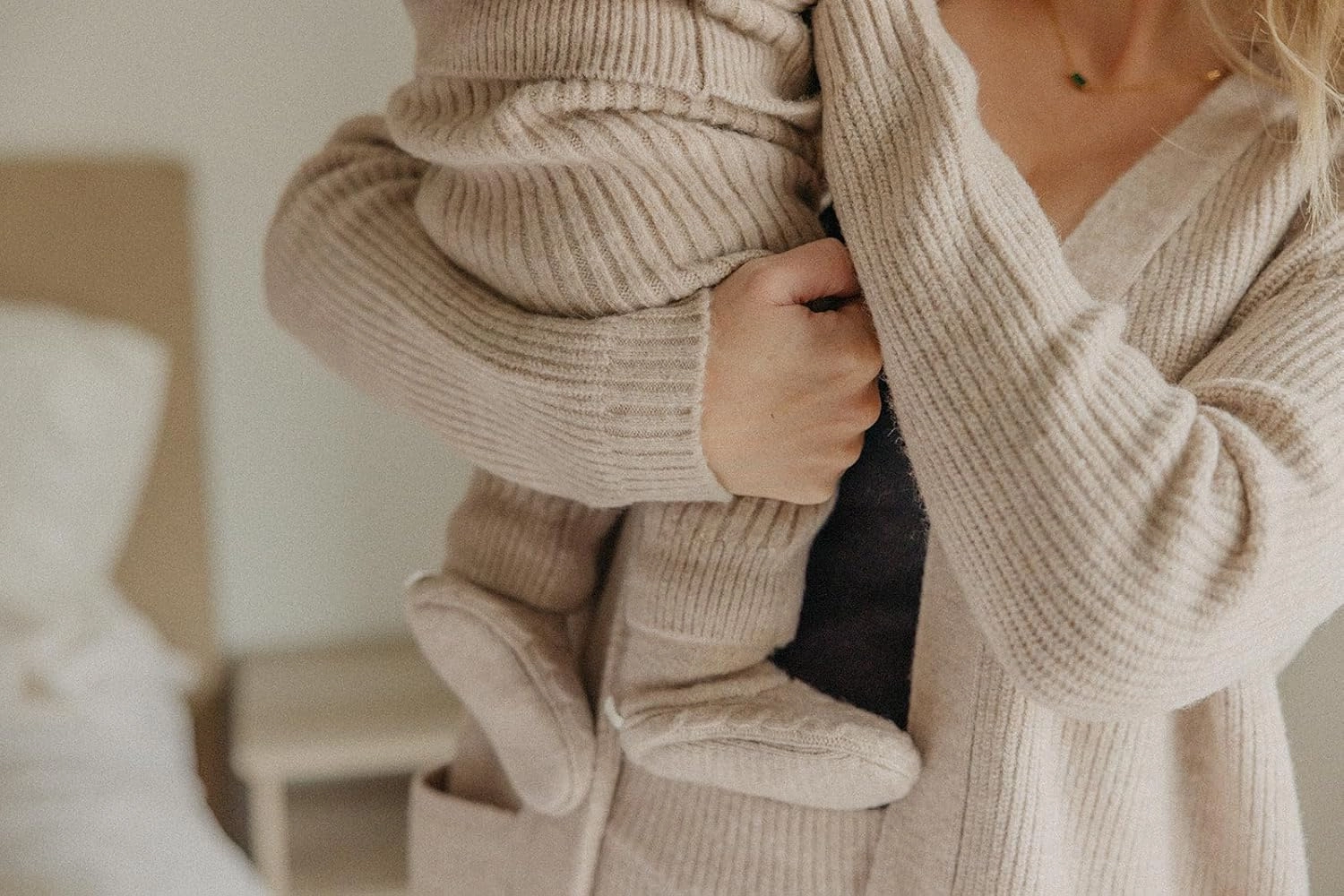 Copper Pearl Sweater Booties: Super-Soft, Stretchy Knit Baby Booties (0-3M) | Cozy Keepsake & Timeless Treasure
