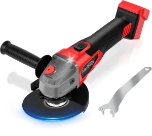 Cordless Angle Grinder for Milwaukee 18V Battery (No Battery) 4-1/2" Blades Brushless Grinder,Up to 8000 RPM Battery Powered Angle Grinder,for Cutting,Griding,Polishing