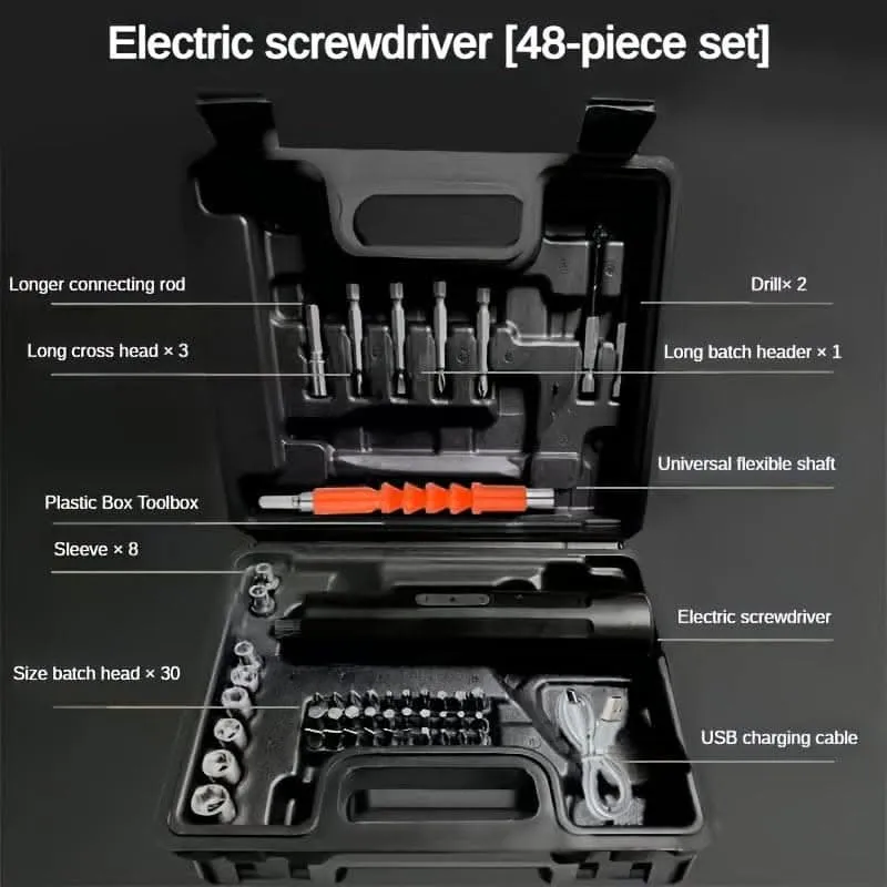 Cordless Electric Screwdriver 3.6V - USB Powered Mini Tool for Home Repairs