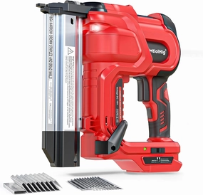 Cordless 2" Brad Nailer For Milwaukee Battery(No Battery), 2-in-1 Electric Nail Gun/Staple Gun, 18 Gauge Nail Gun Battery Powered with 1000 Nails for Wood Carpentry, Adjustable Depth, 2 Modes
