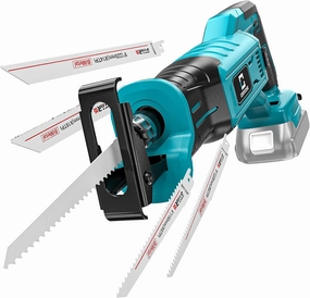 Cordless Reciprocating Saw for Makita 18V Battery,Cerycose Brushless Recipro Saw,Variable Speed 1" Stroke Length,3200 SPM,Toolless Blade Change, 4 Saw Blades for Metal/Wood/PVC Cutting Tool Only