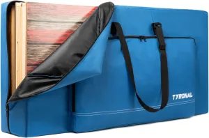 Cornhole Carrying Case Fits 4' x 2' Regulation Size Board, Cornhole Carrying Bag with Protective Padded Foam and One large pockets for Cornhole Outdoor Games, Only Bag. (Blue)