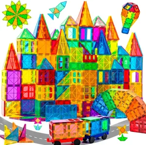 cossy 120Pcs Magnetic Tiles Magnetic 3D Building Blocks Set Educational Construction Toys for 3  Year Kids with Stronger Magnets, Educational Toys, Recreational, Conventional