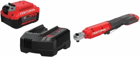 CRAFTSMAN V20 Battery, Power Tool Kit, Charger Included, 4.0-Ah (CMCB204-CK) CMCF930B V20* Cordless 3/8" Drive Cordless Ratchet (Tool Only)