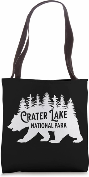 Crater Lake Oregon Nature Bear Hiking Outdoors Tote Bag