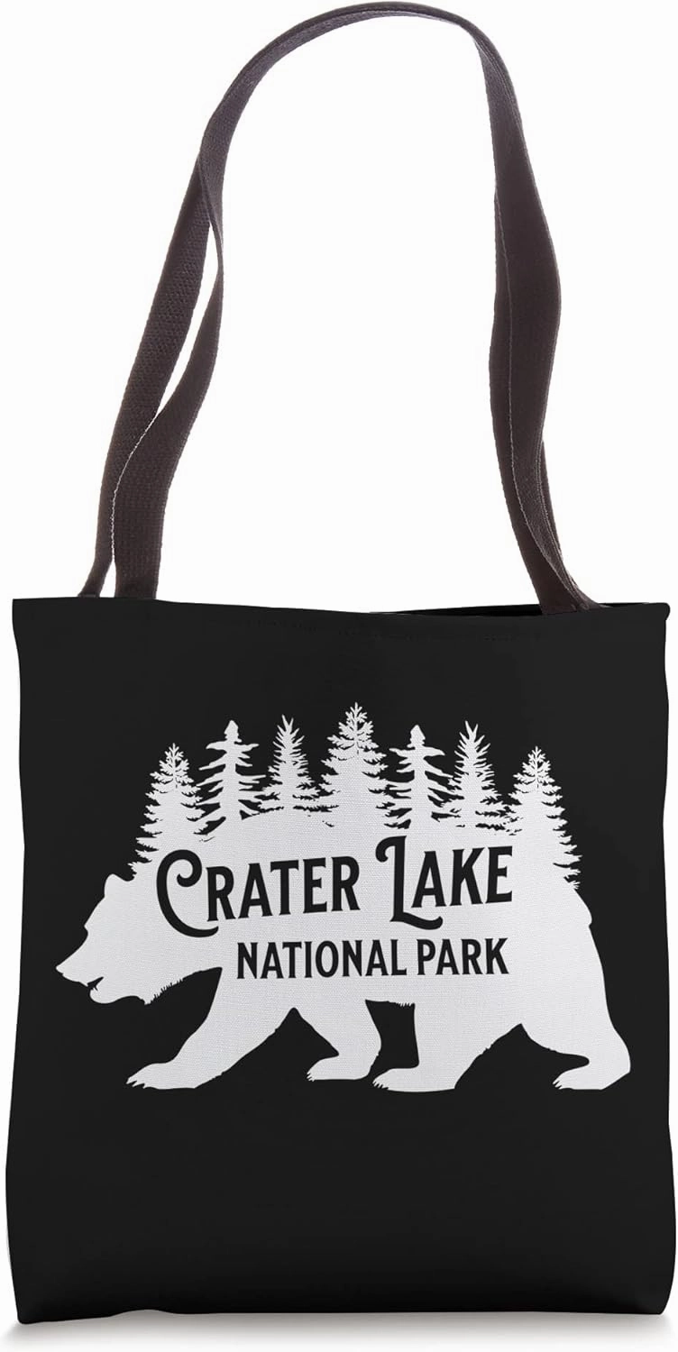 Crater Lake Oregon Nature Bear Hiking Outdoors Tote Bag