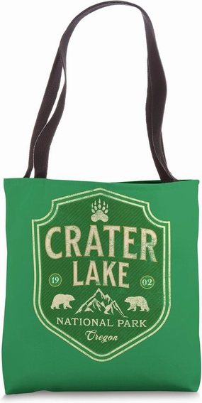 Crater Lake Oregon Nature Hiking Bear Outdoors Mountain Tote Bag
