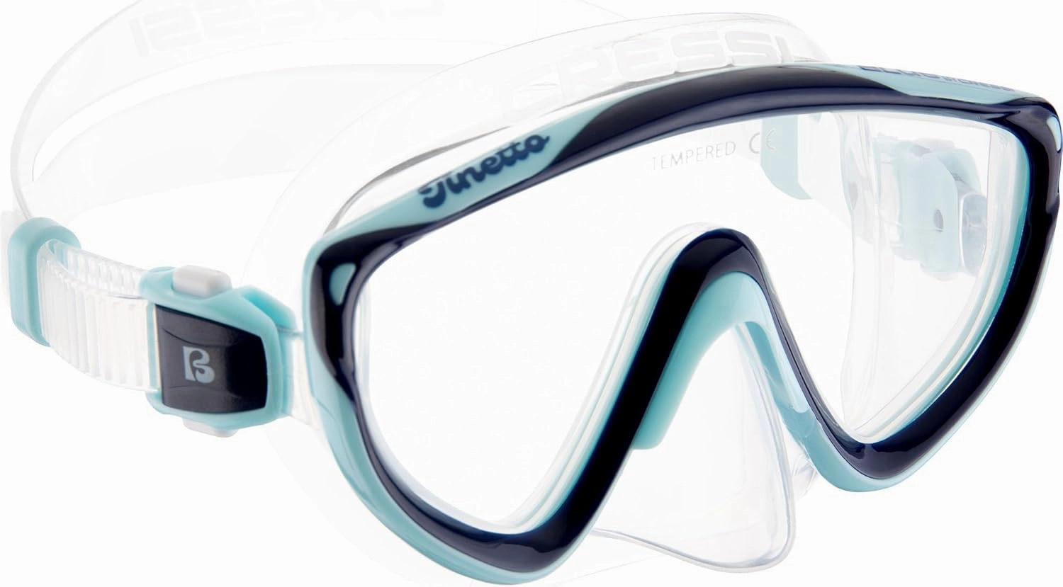Cressi Kids Snorkeling Set- Short Adjustable Fins, Silicone Mask, and Dry Snorkel- Tinetto Rocks Dry Set- Designed in Italy
