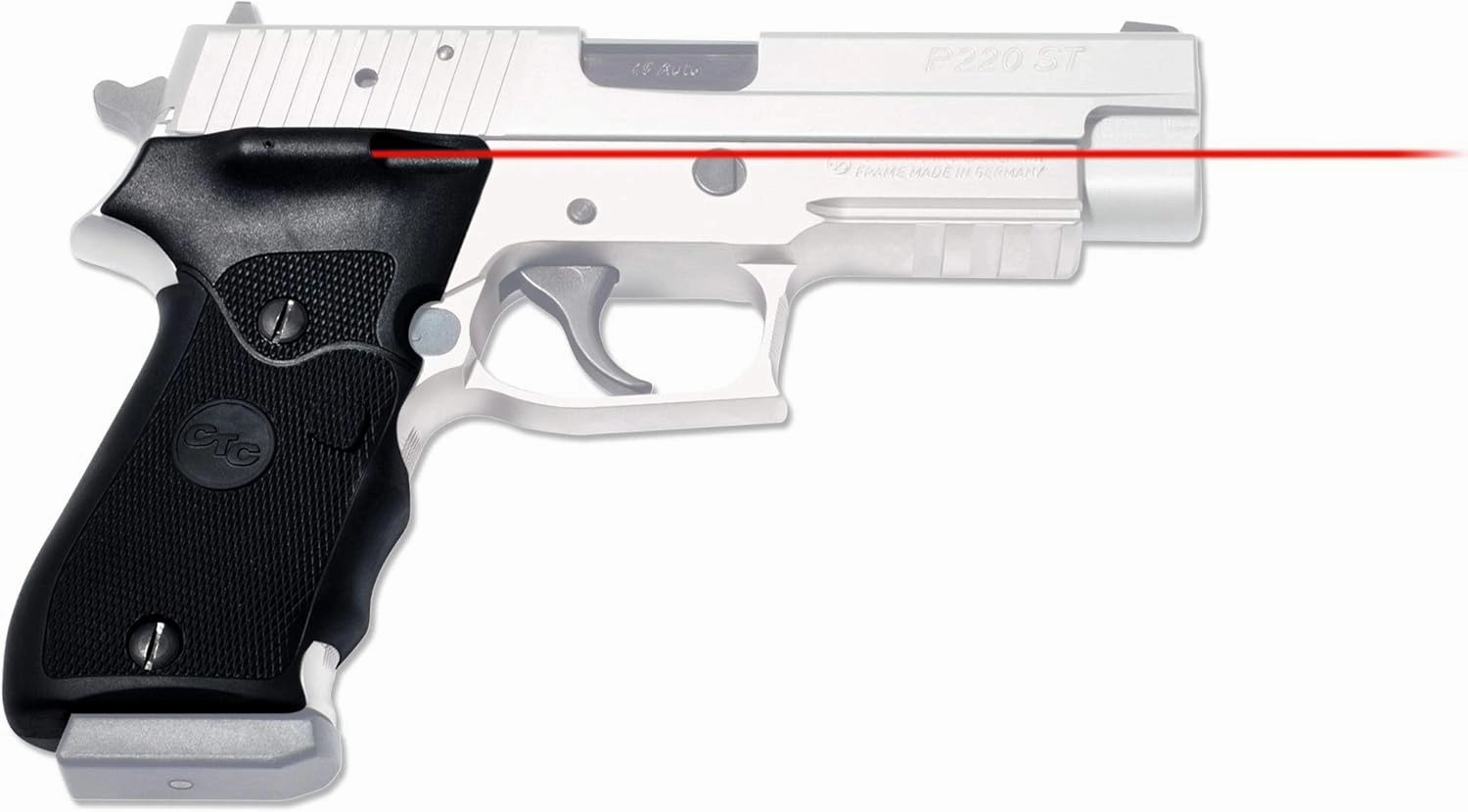 Crimson Trace LG-320 Lasergrips Laser Sight with Heavy Duty Construction and Instinctive Activation for Sig Sauer P220, Defensive Shooting, CCW and Competition