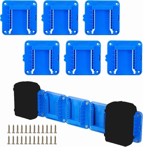 Crivnhar 6 Pack Battery Holder Compatible for Kobalt 24V Max Battery Mounts Dock Holder Fit for KB624-03 KB524-03 KB424-03 KB224-03(w/24 Screws, No Battery)