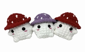 Crochet Jumbo Mushroom Boi, Stuffed Toy | Gift for All Occasions, Baby Showers, Birthdays | Home, Classroom, Car Decor | Plush & Cozy || Nursery Props | Made in USA (Red)