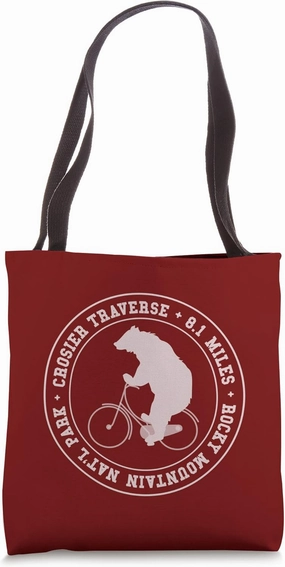 Crosier Traverse Rocky Mtn Biking Trail Bagger Cyclist Tote Bag