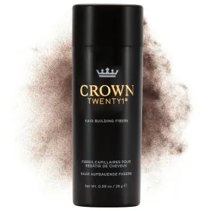 CROWN Hair Building Fibers (28g) - Instantly Cover Fine & Thinning Hair for a Thicker, Fuller Look - A Natural Keratin Concealer - 13 Shades for Men & Women - Medium Brown