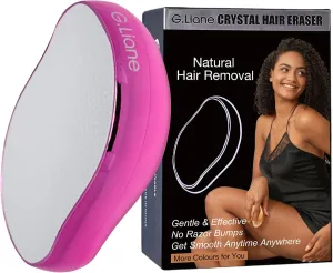 Crystal Hair Eraser,Upgraded Painless Crystal Hair Remover,Effective Nano Glass Hair Removal Device and Skin Exfoliation,Body Epilator for Women and Men(Magenta)