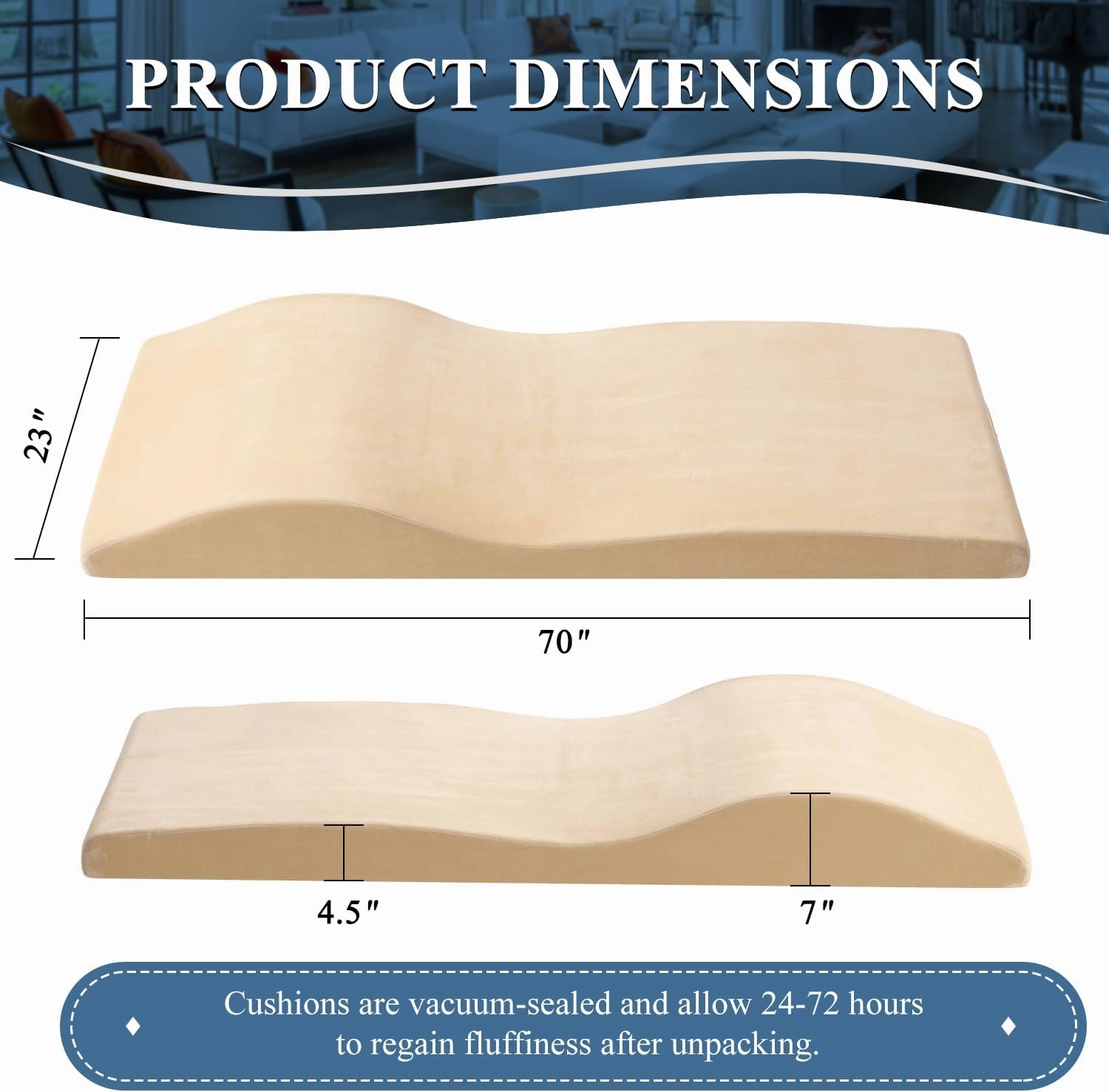 Curvy Massage Bed Topper - High Density Foam Lash Bed Topper with Soft Touch Short Plush and Ergonomic Design, Non-Slip Esthetician Massage Table Mattress Pad for Beauty Salon, 70x23 Inch, Beige