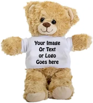 Custom Teddy Bear, Personalized Teddy Bear, Customized Text, Image, Custom Name Bear, Personalized Gifts for Girlfriend, Boyfriend on Valentines Day, Birthday, Christmas Day