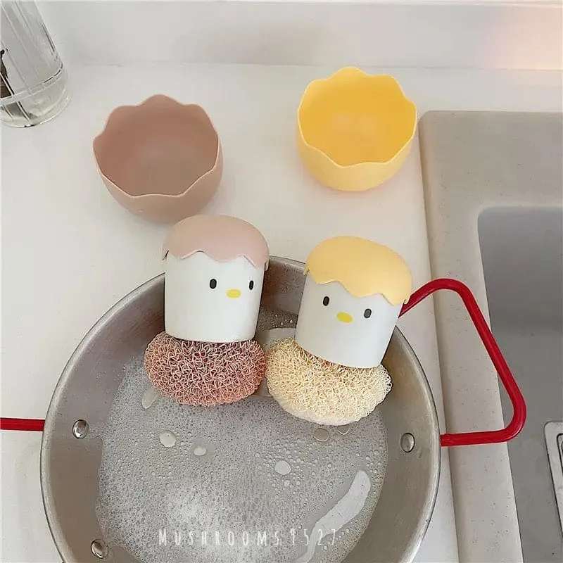 Cute Egg Kitchen Cleaning Brush