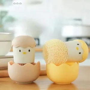 Cute Egg Kitchen Cleaning Brush