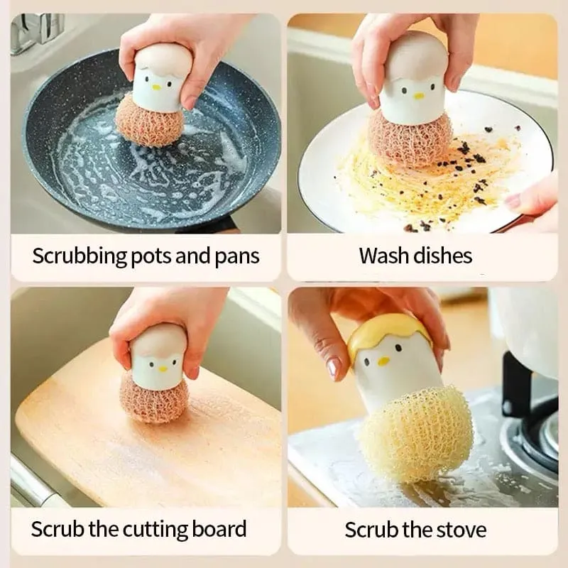 Cute Egg Kitchen Cleaning Brush