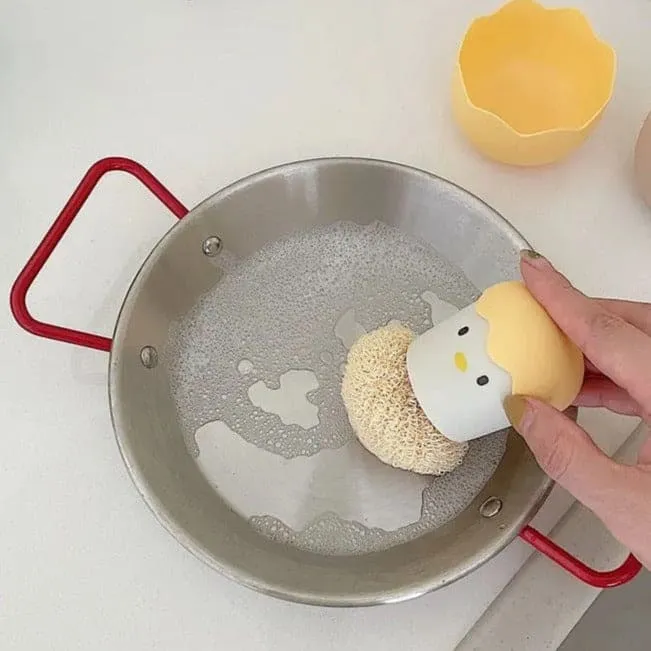 Cute Egg Kitchen Cleaning Brush