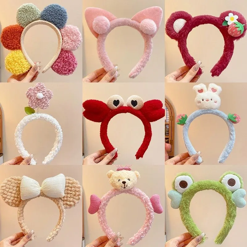 Cute Face Wash Hair Bands Female Cartoon Headwear Hair Band Headband Apply