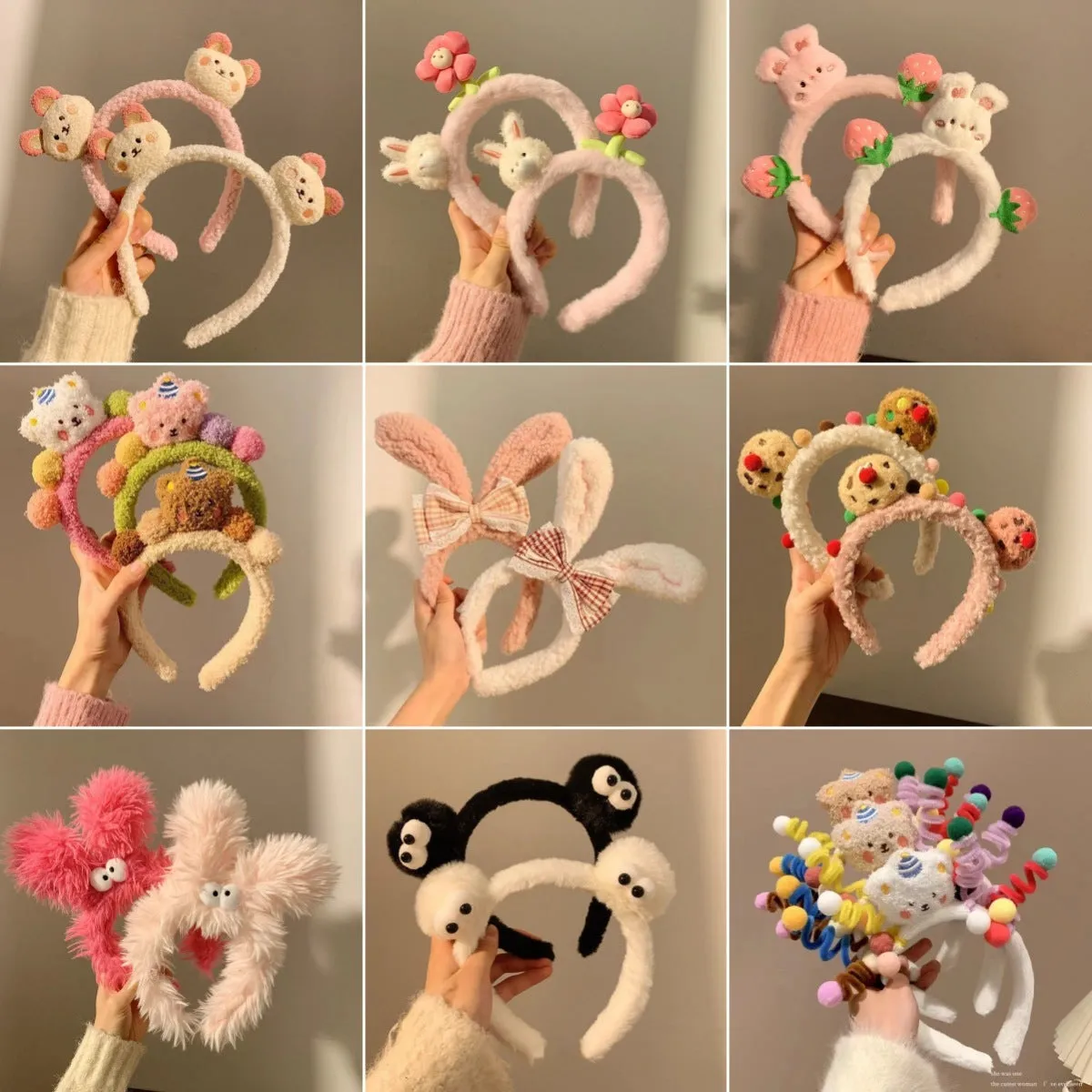Cute Face Wash Hair Bands Female Cartoon Headwear Hair Band Headband Apply