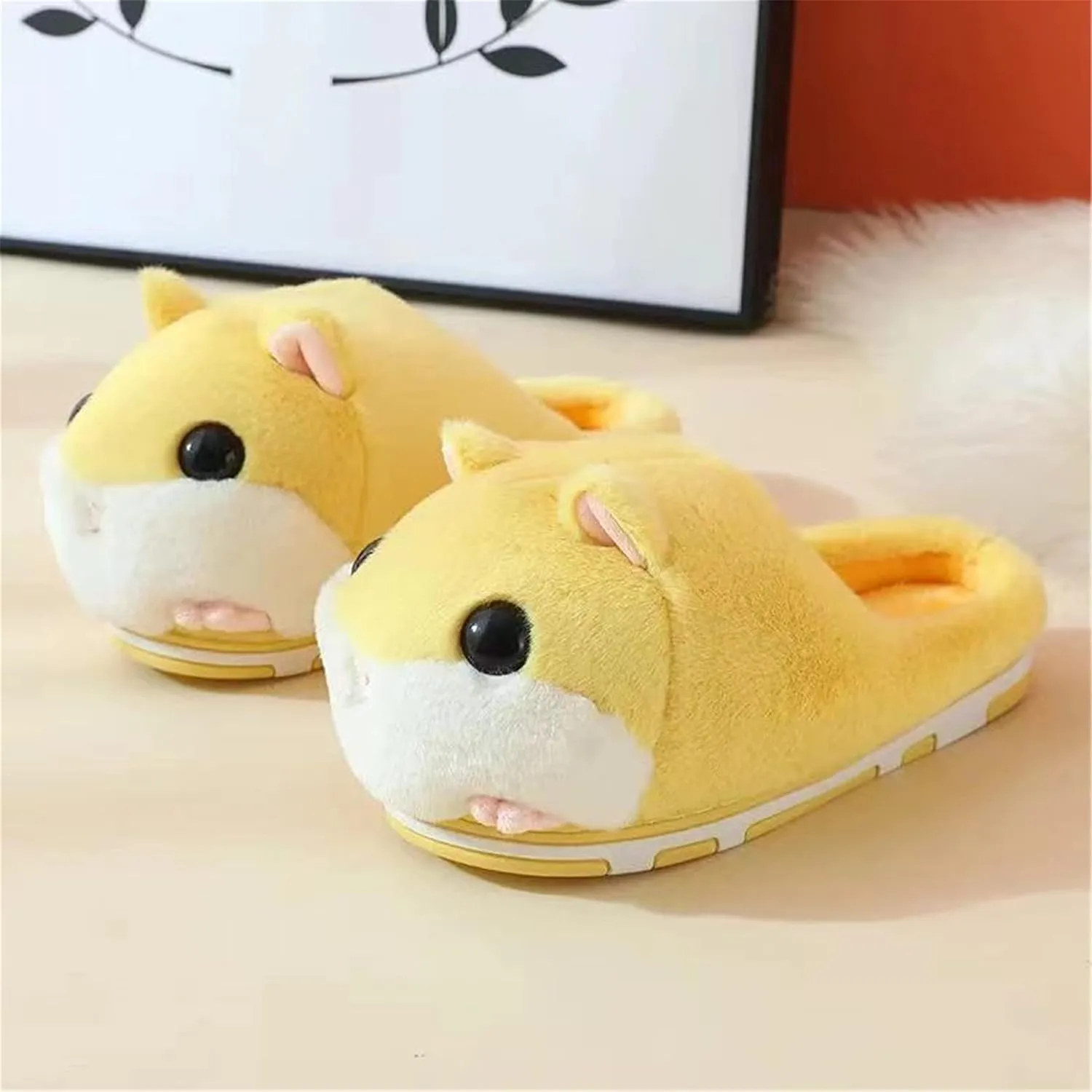 Cute Hamster Slippers Women's Slippers Cartoon Slippers Animal Slippers Warm Slippers Winter Slippers Home Slippers Furry Slippers