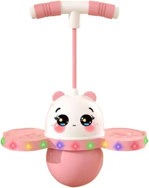 Cute Pogo Ball with Colorful Light Toys Gifts for Boys Girls Ages 5, 6, 7, 8, 9, 10 up to 150 lbs, Balance Board Jumper Birthday Gifts for Kids Back to School