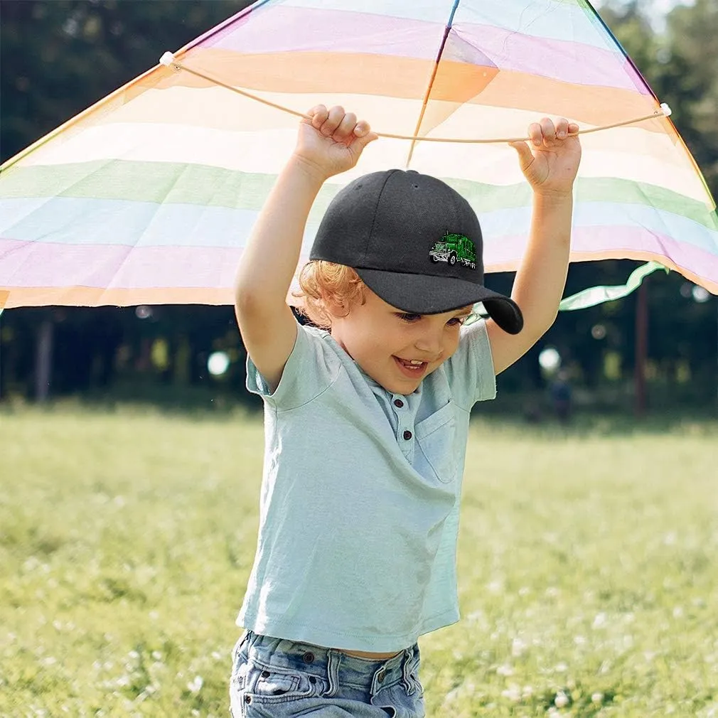 Cute Rascals Kids Toddler Baseball Cap Garbage Truck Green Embroidery Cotton Boys & Girls