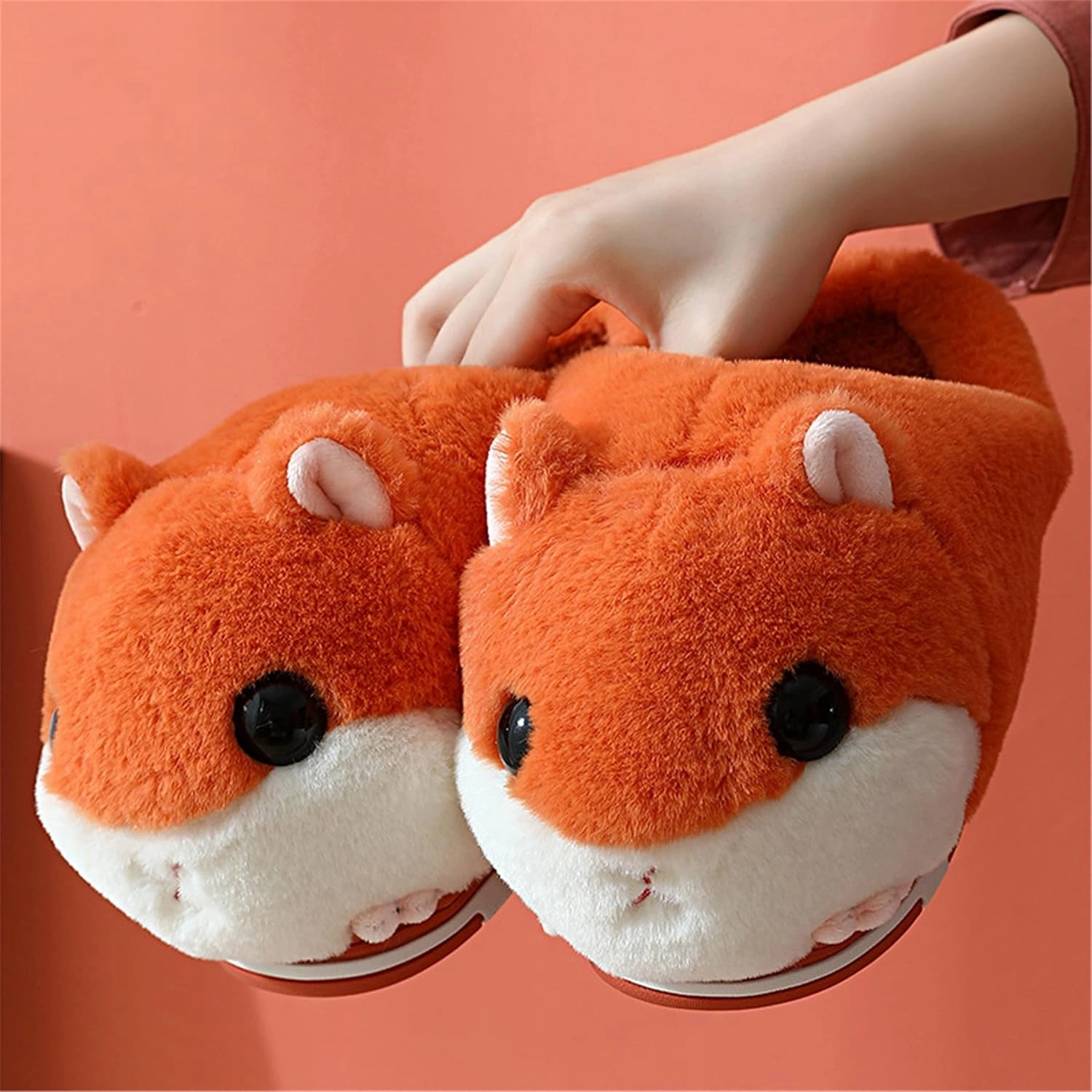 Cute Hamster Slippers Women's Slippers Cartoon Slippers Animal Slippers Warm Slippers Winter Slippers Home Slippers Furry Slippers