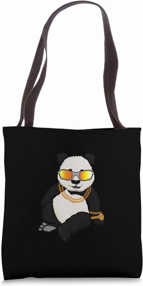 Cute Panda Judgment Fun Anti Bully Bear Humor No Negativity Tote Bag