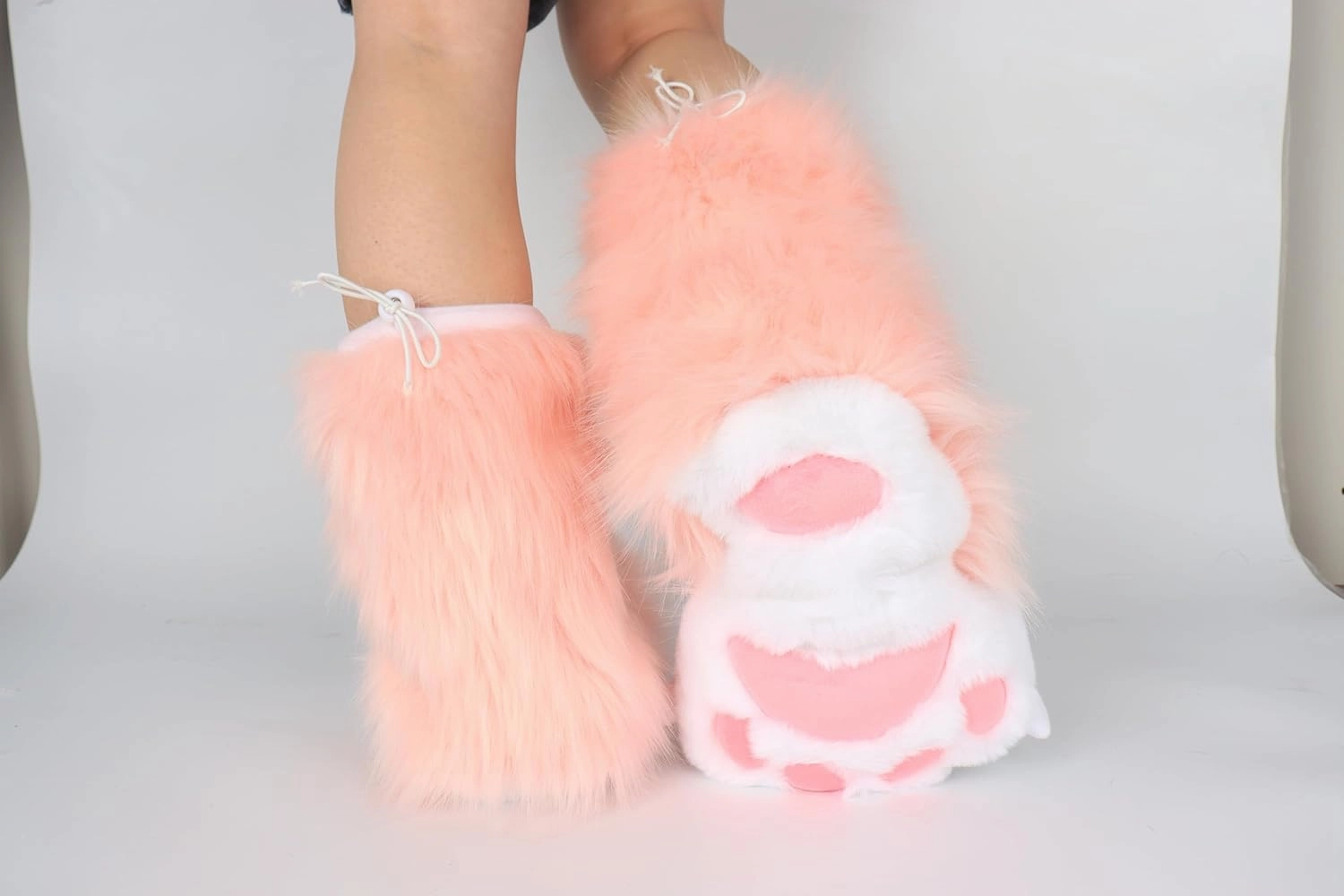 Cute Plush Animal Bear Fursuit Feet Paw Slippers Claw House Shoes Funny Costume Accessories